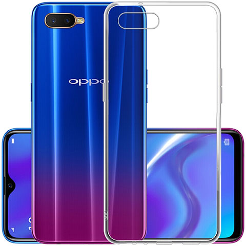 Silikon Schutzhülle Ultra Dünn Tasche Durchsichtig Transparent Z07 für Oppo R15X Klar