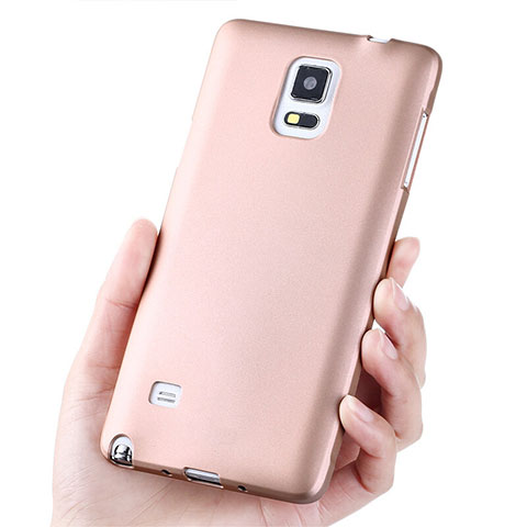 Silikon Schutzhülle Ultra Dünn Tasche S02 für Samsung Galaxy Note 4 SM-N910F Rosegold