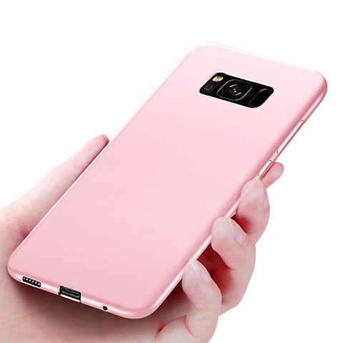 Silikon Schutzhülle Ultra Dünn Tasche S06 für Samsung Galaxy S8 Rosa