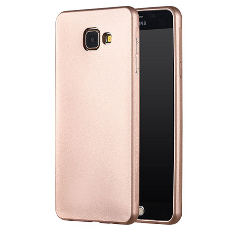 Silikon Schutzhülle Ultra Dünn Tasche Silikon für Samsung Galaxy A7 (2017) A720F Gold