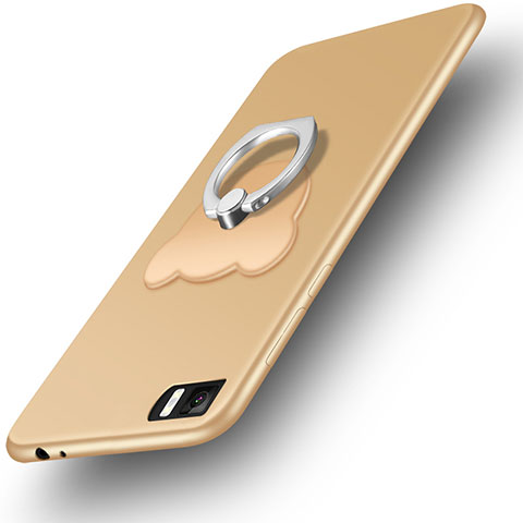 Silikon Schutzhülle Ultra Dünn Tasche Silikon mit Fingerring Ständer für Xiaomi Mi 3 Gold