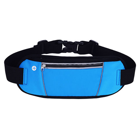 Sport Quertasche Schutz Hülle Laufen Joggen Universal S02 Hellblau