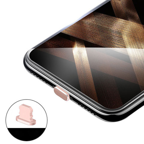 Staubschutz Stöpsel Passend Lightning USB Jack H02 für Apple iPhone Xs Rosegold