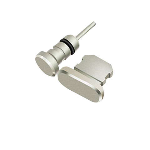 Staubschutz Stöpsel Passend Lightning USB Jack J01 für Apple iPad 4 Silber