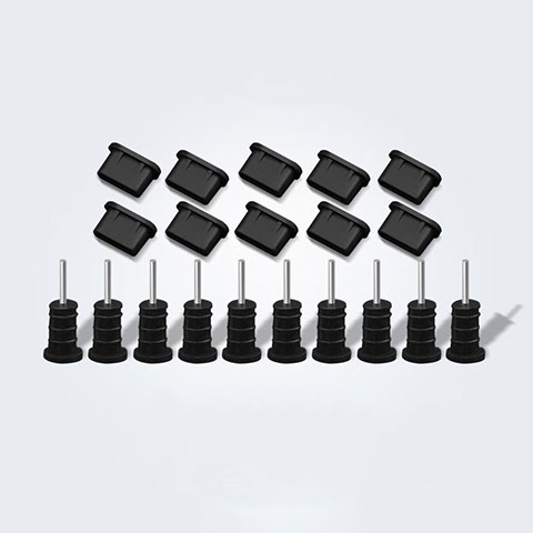 Staubschutz Stöpsel Passend USB-C Jack Type-C Universal 10PCS für Apple iPad Air 5 10.9 (2022) Schwarz