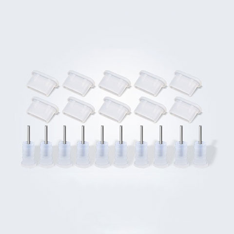 Staubschutz Stöpsel Passend USB-C Jack Type-C Universal 10PCS für Apple iPad Air 5 10.9 (2022) Weiß