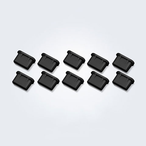 Staubschutz Stöpsel Passend USB-C Jack Type-C Universal 10PCS H01 für Apple iPad Air 5 10.9 (2022) Schwarz