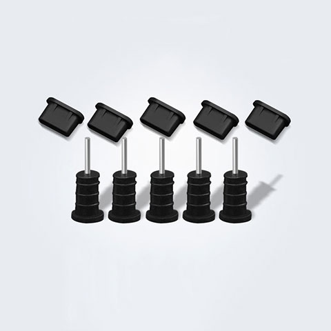 Staubschutz Stöpsel Passend USB-C Jack Type-C Universal 5PCS für Apple iPad Pro 12.9 (2021) Schwarz