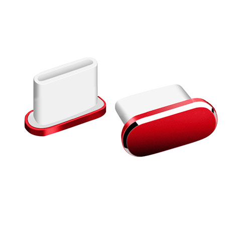 Staubschutz Stöpsel Passend USB-C Jack Type-C Universal H06 für Apple iPhone 15 Rot