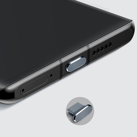 Staubschutz Stöpsel Passend USB-C Jack Type-C Universal H08 für Apple iPhone 15 Dunkelgrau