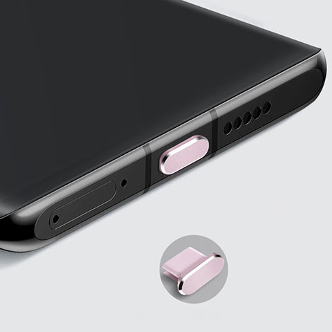 Staubschutz Stöpsel Passend USB-C Jack Type-C Universal H08 für Apple iPhone 15 Pro Rosegold