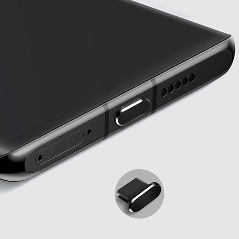Staubschutz Stöpsel Passend USB-C Jack Type-C Universal H08 für Apple iPhone 15 Pro Schwarz
