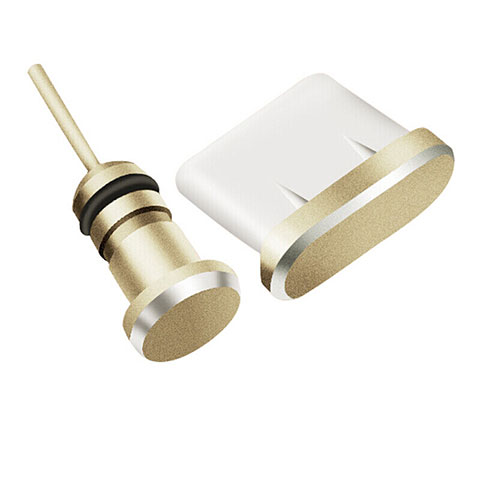 Staubschutz Stöpsel Passend USB-C Jack Type-C Universal H09 für Apple iPad Pro 12.9 (2022) Gold