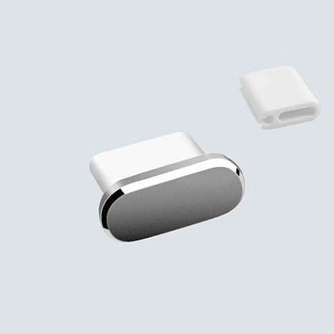 Staubschutz Stöpsel Passend USB-C Jack Type-C Universal H10 für Apple iPhone 15 Dunkelgrau
