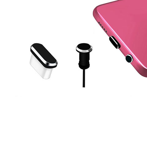 Staubschutz Stöpsel Passend USB-C Jack Type-C Universal H12 für Apple iPhone 16 Pro Max Schwarz