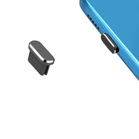 Staubschutz Stöpsel Passend USB-C Jack Type-C Universal H13 für Apple iPhone 15 Dunkelgrau