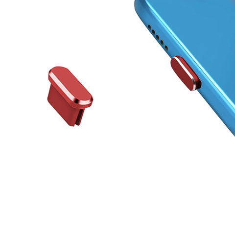 Staubschutz Stöpsel Passend USB-C Jack Type-C Universal H13 für Apple iPhone 15 Rot