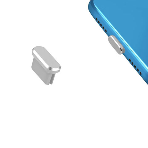 Staubschutz Stöpsel Passend USB-C Jack Type-C Universal H13 für Apple iPhone 15 Silber