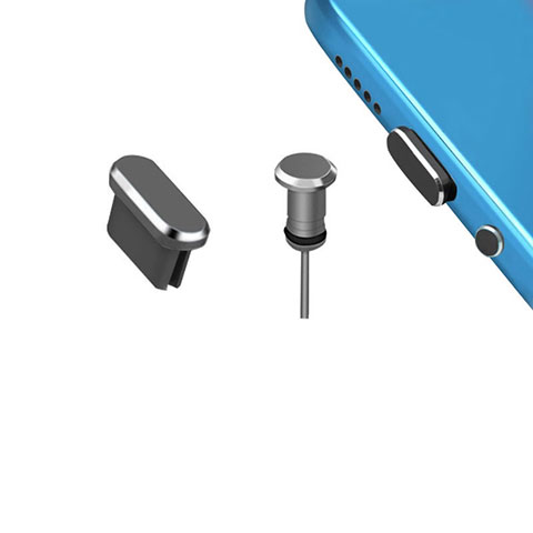 Staubschutz Stöpsel Passend USB-C Jack Type-C Universal H15 für Apple iPad Pro 12.9 (2021) Dunkelgrau
