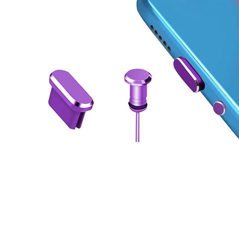 Staubschutz Stöpsel Passend USB-C Jack Type-C Universal H15 für Apple iPhone 15 Pro Max Violett