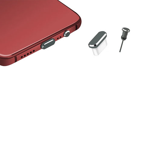 Staubschutz Stöpsel Passend USB-C Jack Type-C Universal H17 für Apple iPad Air 5 10.9 (2022) Dunkelgrau
