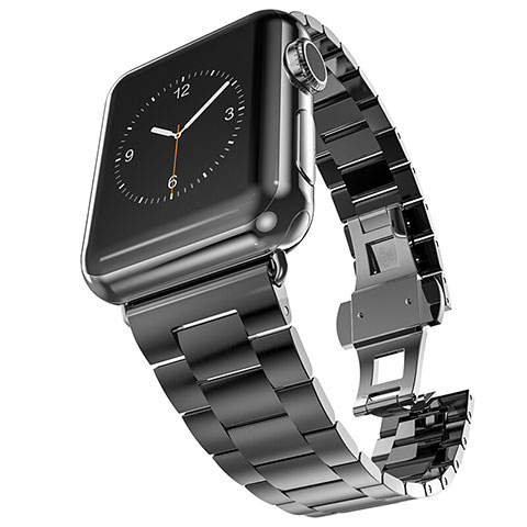 Uhrenarmband Edelstahl Band für Apple iWatch 38mm Schwarz