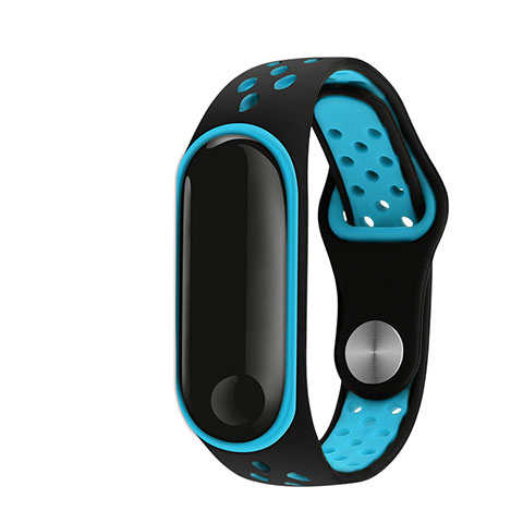 Uhrenarmband Silikon Band für Xiaomi Mi Band 3 Hellblau