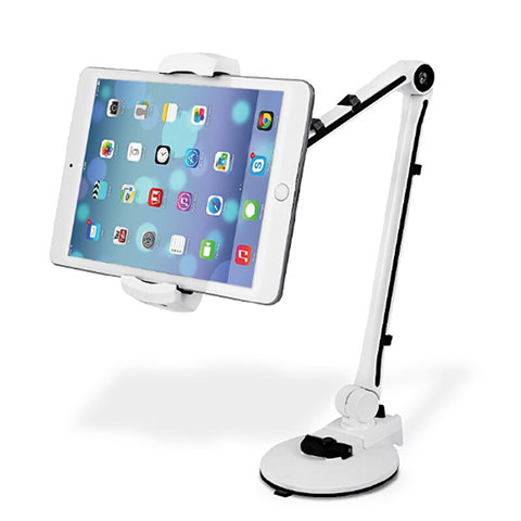 Universal Faltbare Ständer Tablet Halter Halterung Flexibel H01 für Apple iPad 2 Weiß