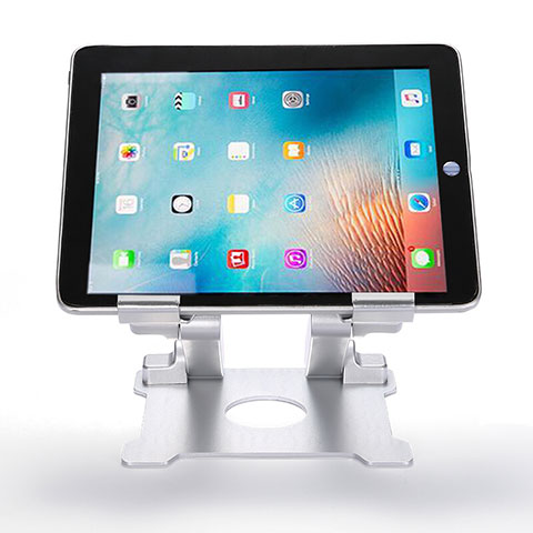 Universal Faltbare Ständer Tablet Halter Halterung Flexibel H09 für Apple iPad Air 2 Weiß