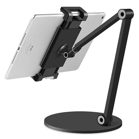 Universal Faltbare Ständer Tablet Halter Halterung Flexibel K04 für Apple iPad New Air (2019) Schwarz