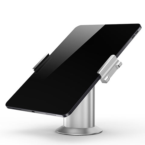 Universal Faltbare Ständer Tablet Halter Halterung Flexibel K12 für Samsung Galaxy Tab A 8.0 SM-T350 T351 Silber