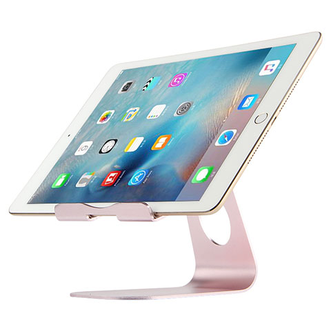 Universal Faltbare Ständer Tablet Halter Halterung Flexibel K15 für Apple iPad 10.2 (2019) Rosegold