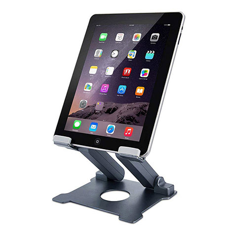 Universal Faltbare Ständer Tablet Halter Halterung Flexibel K18 für Apple iPad 2 Dunkelgrau