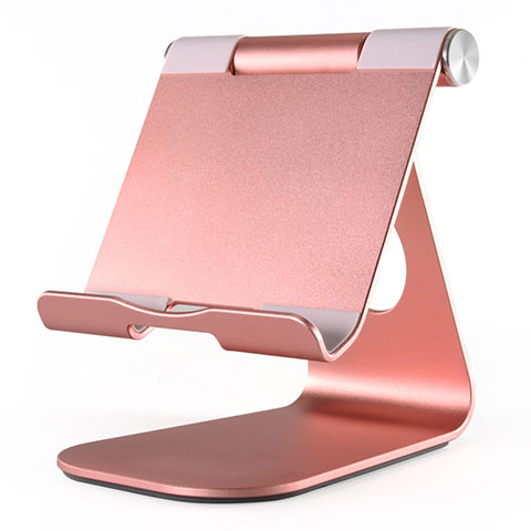 Universal Faltbare Ständer Tablet Halter Halterung Flexibel K23 für Apple iPad Mini 4 Rosegold