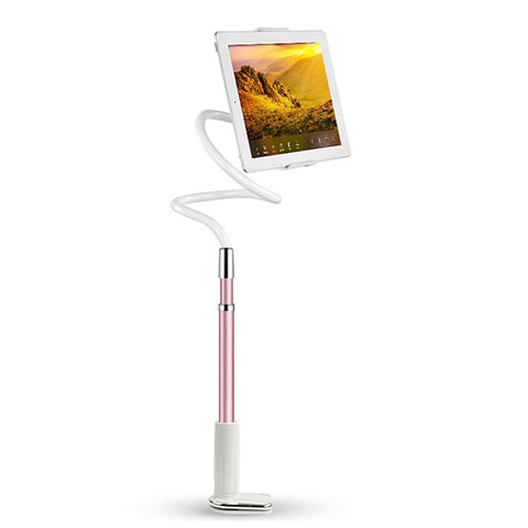 Universal Faltbare Ständer Tablet Halter Halterung Flexibel T36 für Apple iPad 2 Rosa