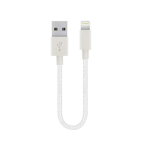 USB Ladekabel Kabel 15cm S01 für Apple iPad 2 Weiß