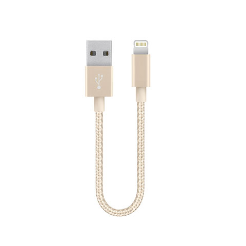 USB Ladekabel Kabel 15cm S01 für Apple iPad Air 2 Gold