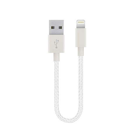 USB Ladekabel Kabel 15cm S01 für Apple iPhone 5 Weiß