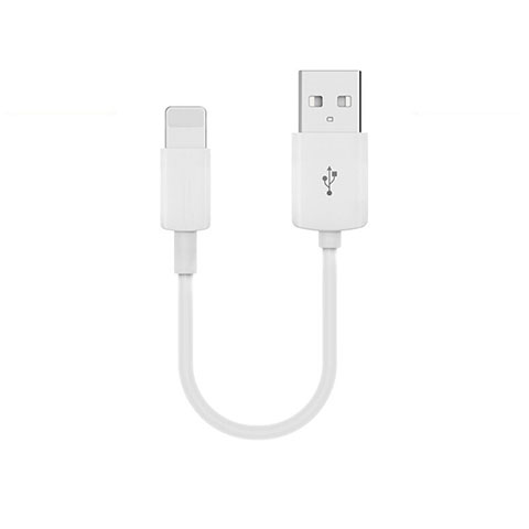 USB Ladekabel Kabel 20cm S02 für Apple iPhone 8 Weiß