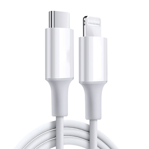 USB Ladekabel Kabel C02 für Apple iPhone Xs Max Weiß