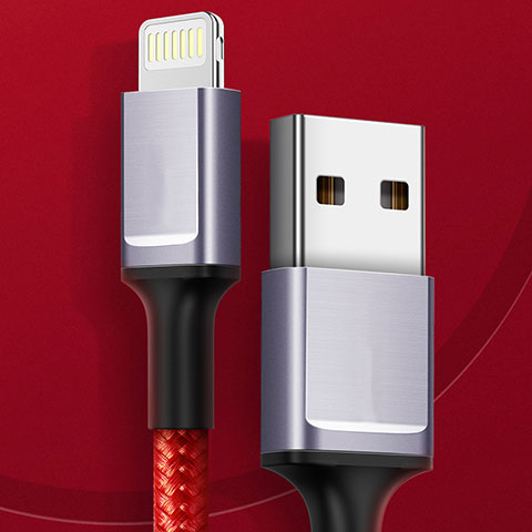 USB Ladekabel Kabel C03 für Apple iPad Mini 4 Rot