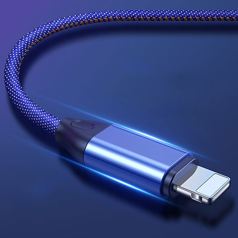 USB Ladekabel Kabel C04 für Apple iPad Pro 12.9 (2018) Blau