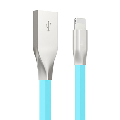 USB Ladekabel Kabel C05 für Apple iPad Pro 12.9 (2017) Hellblau