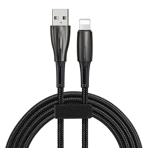 USB Ladekabel Kabel D02 für Apple iPhone 12 Mini Schwarz