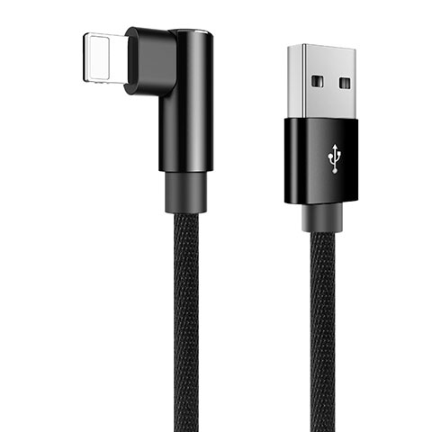 USB Ladekabel Kabel D16 für Apple iPad Air 4 10.9 (2020) Schwarz