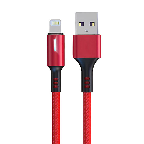 USB Ladekabel Kabel D21 für Apple iPhone 13 Mini Rot