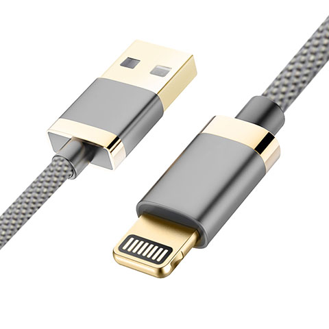 USB Ladekabel Kabel D24 für Apple iPad New Air (2019) Grau