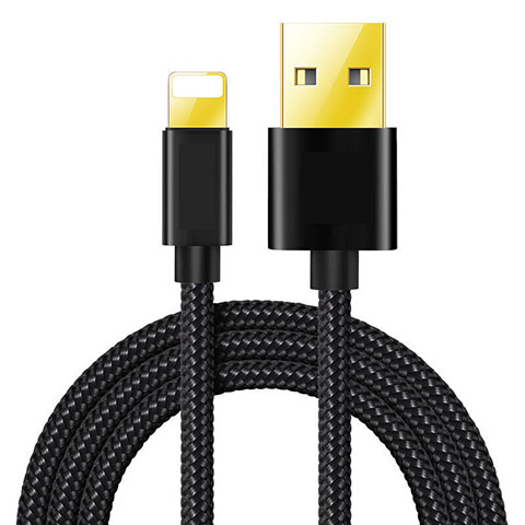 USB Ladekabel Kabel L02 für Apple iPad 10.2 (2020) Schwarz