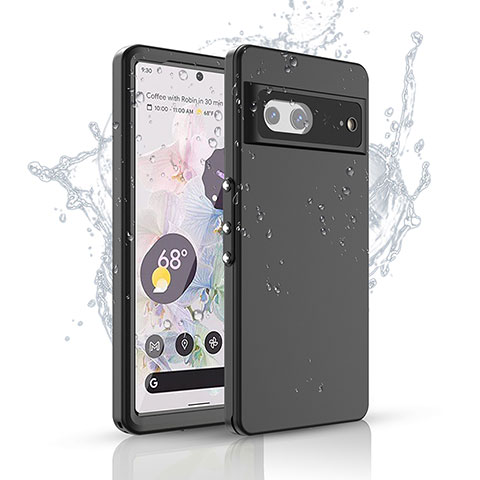 Wasserdicht Unterwasser Silikon Hülle Handyhülle und Kunststoff Waterproof Schutzhülle 360 Grad Ganzkörper Tasche für Google Pixel 7 5G Schwarz