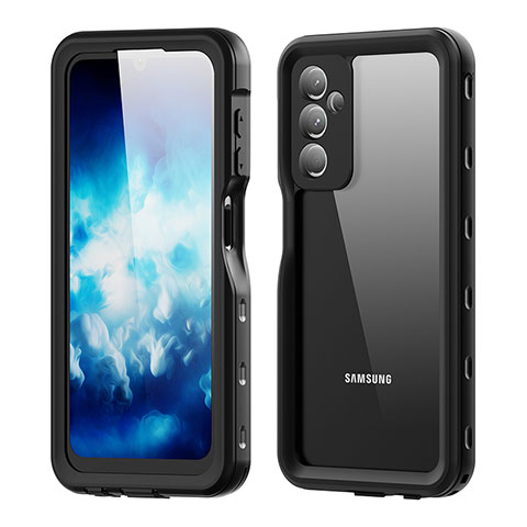 Wasserdicht Unterwasser Silikon Hülle Handyhülle und Kunststoff Waterproof Schutzhülle 360 Grad Ganzkörper Tasche für Samsung Galaxy A25 5G Schwarz